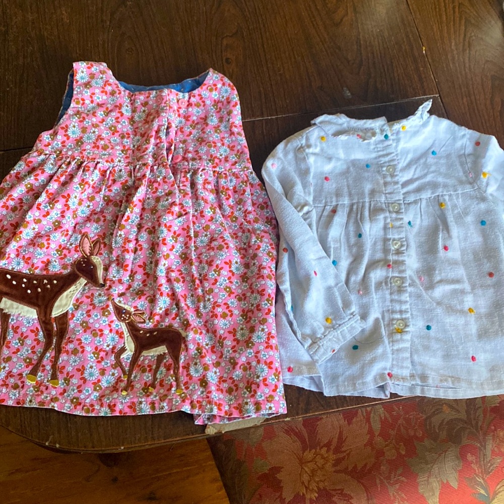 Baby boden dress and shirt size 18-24 month
